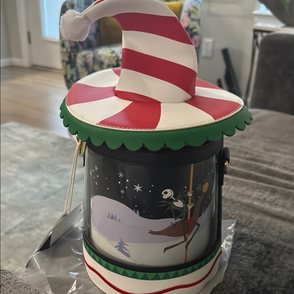Disney Black and White Nightmare Before Christmas Bag loungefly